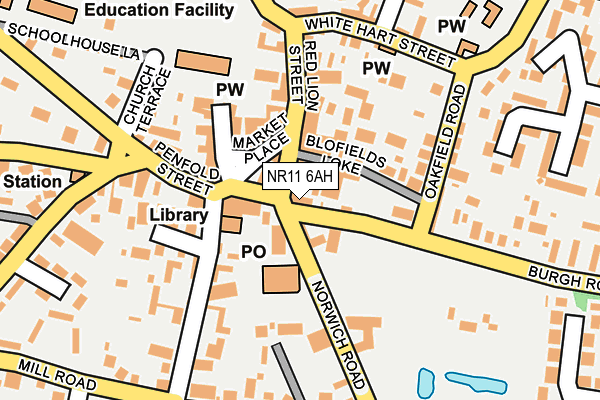 NR11 6AH map - OS OpenMap – Local (Ordnance Survey)