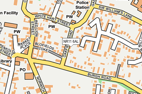 NR11 6AL map - OS OpenMap – Local (Ordnance Survey)