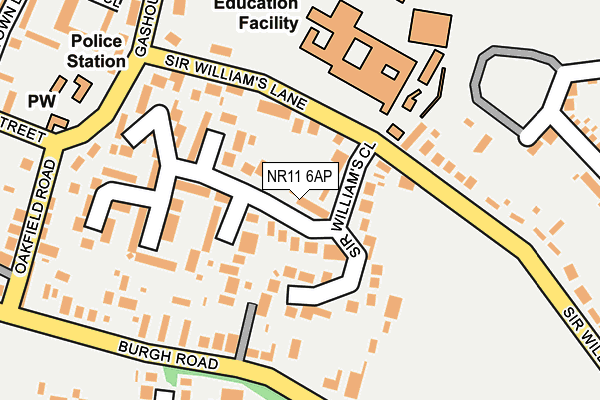 NR11 6AP map - OS OpenMap – Local (Ordnance Survey)