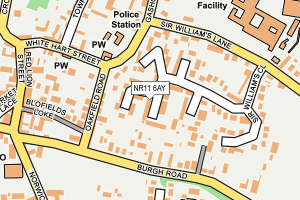 NR11 6AY map - OS OpenMap – Local (Ordnance Survey)