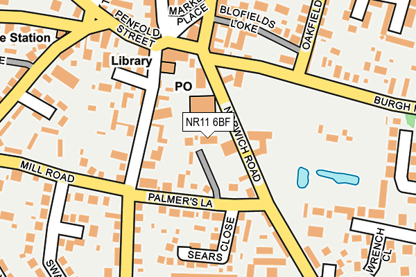 NR11 6BF map - OS OpenMap – Local (Ordnance Survey)