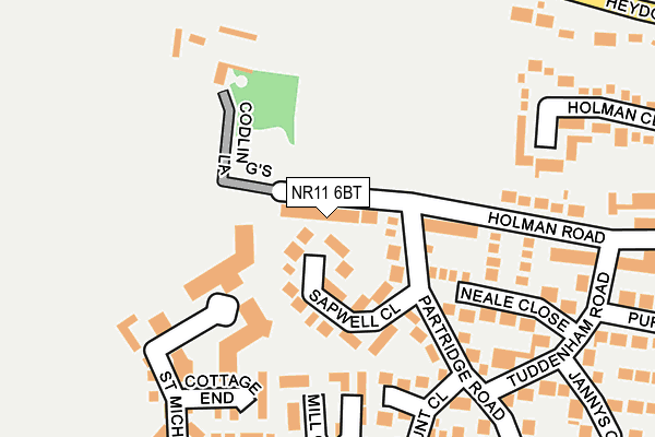 NR11 6BT map - OS OpenMap – Local (Ordnance Survey)