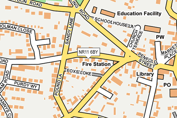 NR11 6BY map - OS OpenMap – Local (Ordnance Survey)