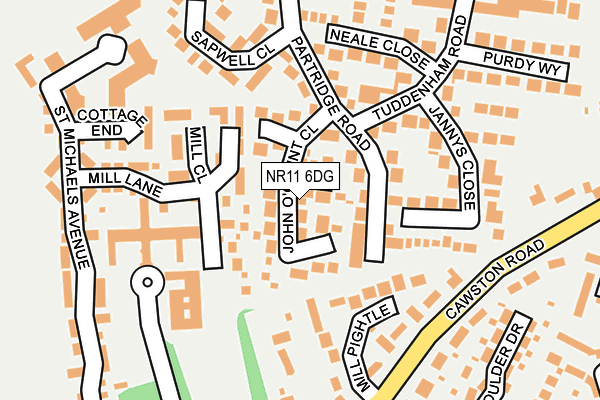 NR11 6DG map - OS OpenMap – Local (Ordnance Survey)