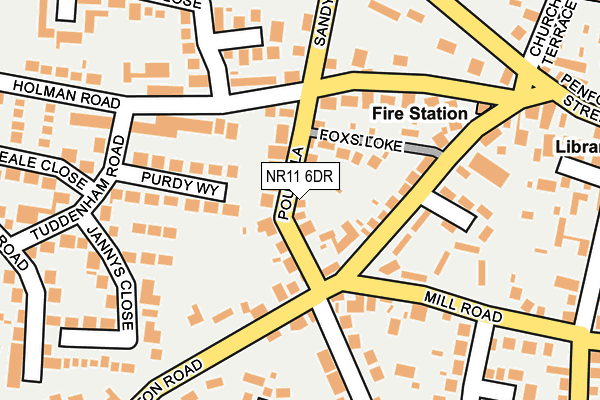 NR11 6DR map - OS OpenMap – Local (Ordnance Survey)