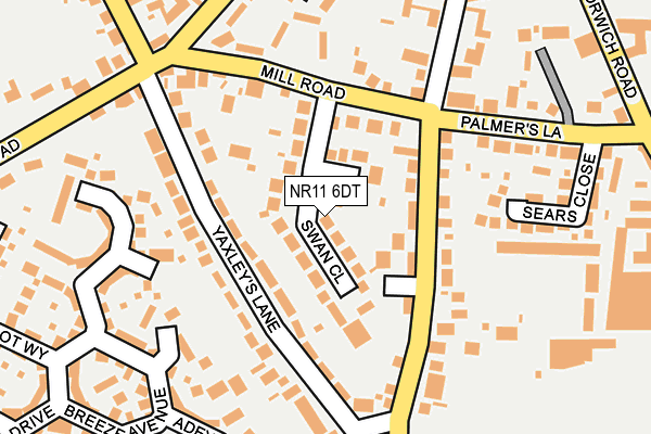 NR11 6DT map - OS OpenMap – Local (Ordnance Survey)