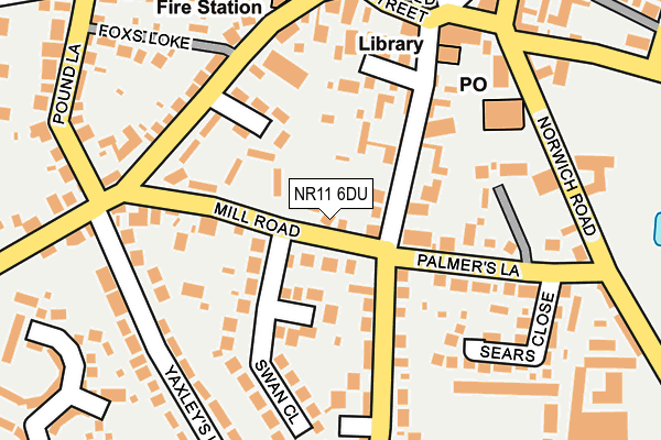 NR11 6DU map - OS OpenMap – Local (Ordnance Survey)