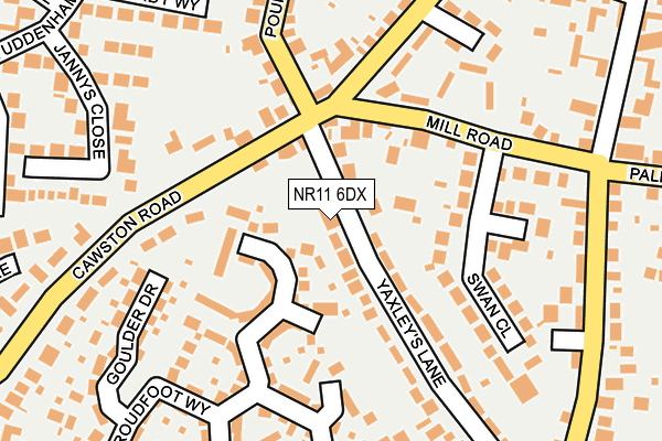NR11 6DX map - OS OpenMap – Local (Ordnance Survey)