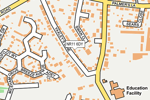NR11 6DY map - OS OpenMap – Local (Ordnance Survey)