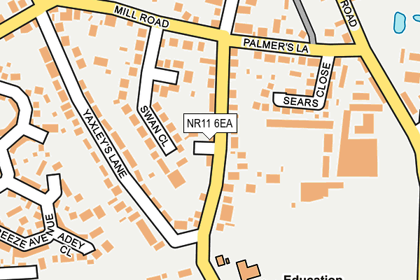 NR11 6EA map - OS OpenMap – Local (Ordnance Survey)