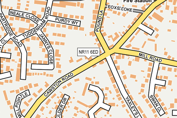 NR11 6ED map - OS OpenMap – Local (Ordnance Survey)