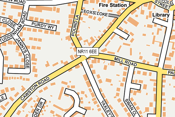 NR11 6EE map - OS OpenMap – Local (Ordnance Survey)