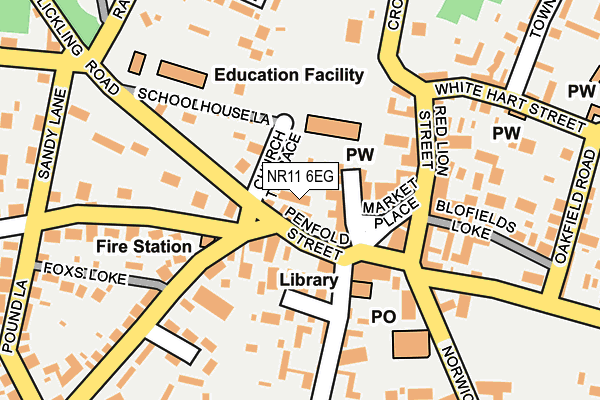 NR11 6EG map - OS OpenMap – Local (Ordnance Survey)