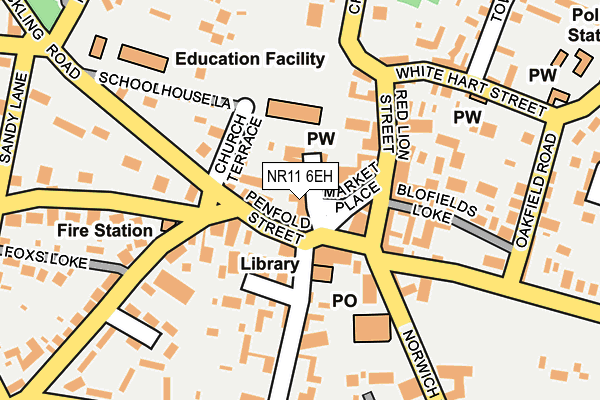 NR11 6EH map - OS OpenMap – Local (Ordnance Survey)