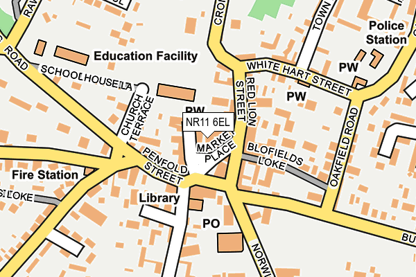 NR11 6EL map - OS OpenMap – Local (Ordnance Survey)