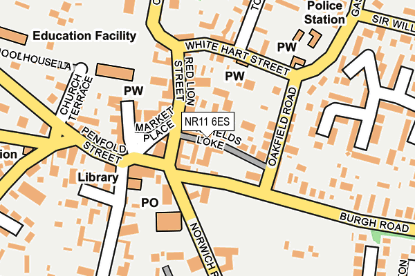 NR11 6ES map - OS OpenMap – Local (Ordnance Survey)