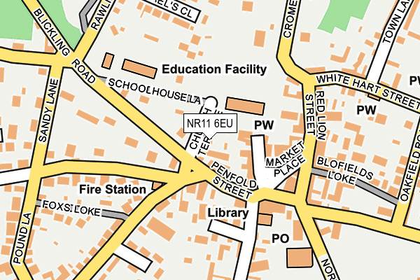 NR11 6EU map - OS OpenMap – Local (Ordnance Survey)