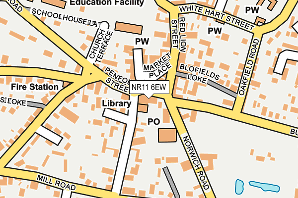 NR11 6EW map - OS OpenMap – Local (Ordnance Survey)