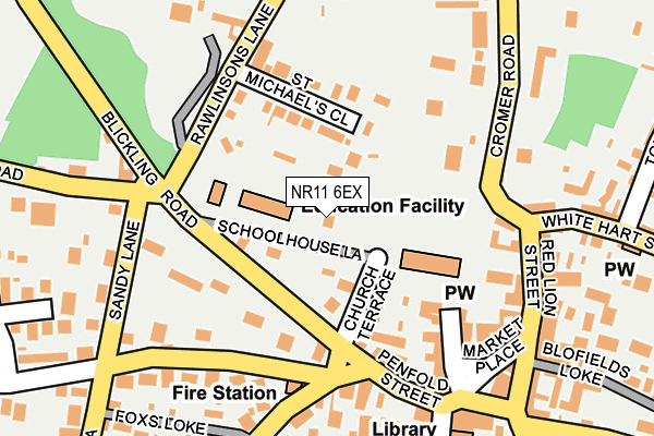 NR11 6EX map - OS OpenMap – Local (Ordnance Survey)