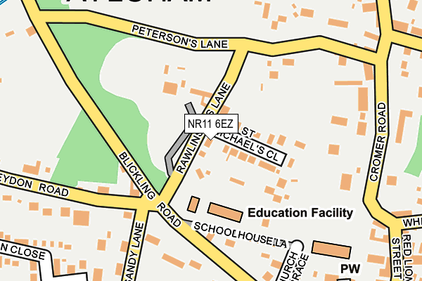 NR11 6EZ map - OS OpenMap – Local (Ordnance Survey)