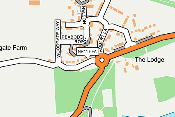 NR11 6FA map - OS OpenMap – Local (Ordnance Survey)