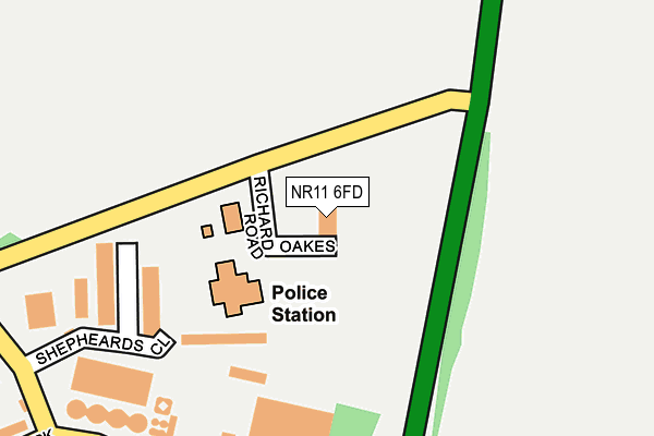 NR11 6FD map - OS OpenMap – Local (Ordnance Survey)