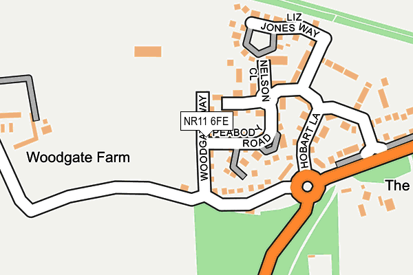 NR11 6FE map - OS OpenMap – Local (Ordnance Survey)