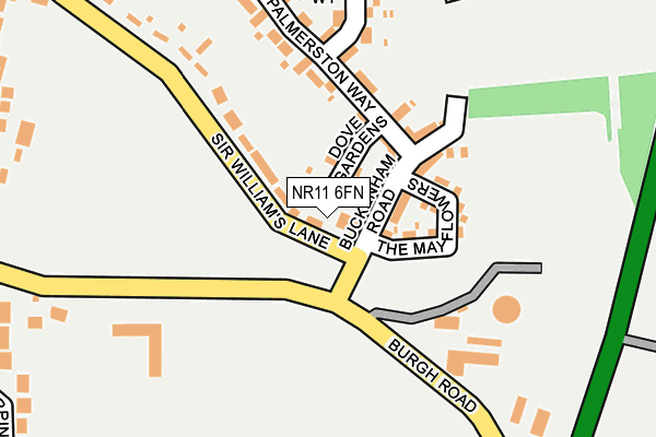 NR11 6FN map - OS OpenMap – Local (Ordnance Survey)