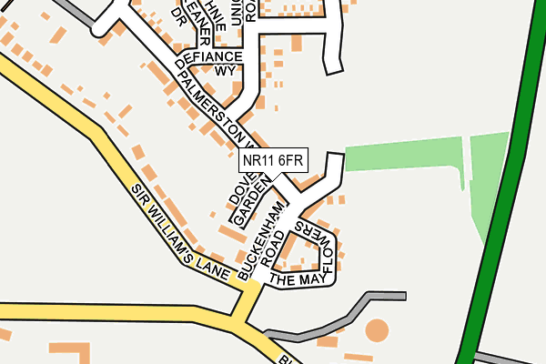 NR11 6FR map - OS OpenMap – Local (Ordnance Survey)