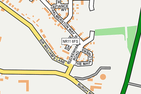 NR11 6FS map - OS OpenMap – Local (Ordnance Survey)