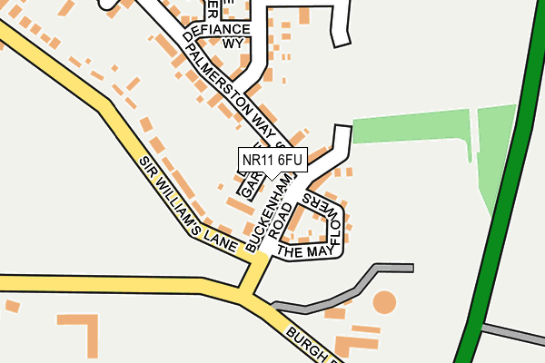 NR11 6FU map - OS OpenMap – Local (Ordnance Survey)