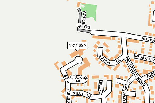 NR11 6GA map - OS OpenMap – Local (Ordnance Survey)