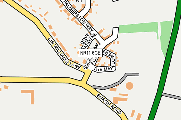 NR11 6GE map - OS OpenMap – Local (Ordnance Survey)