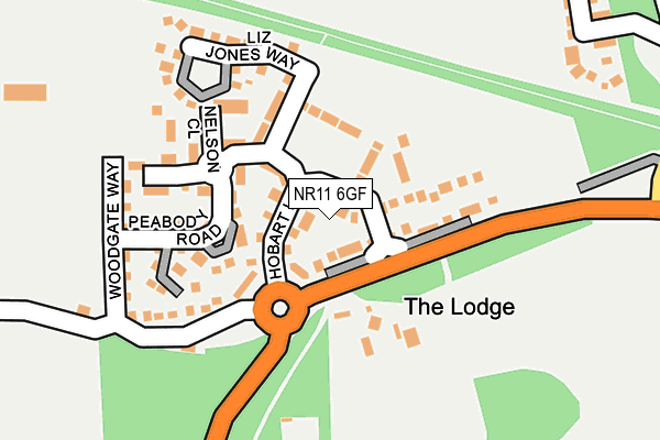 NR11 6GF map - OS OpenMap – Local (Ordnance Survey)