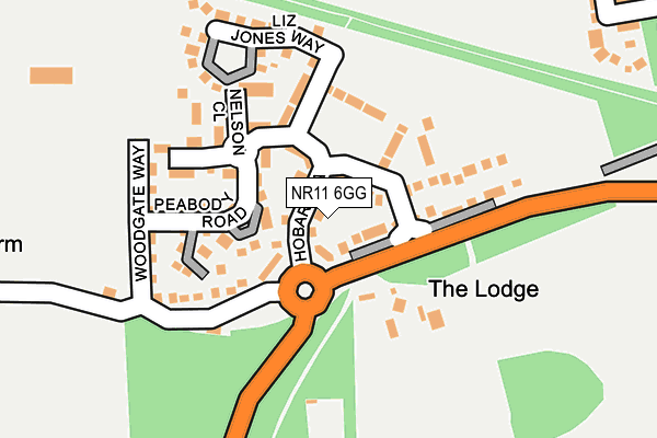 NR11 6GG map - OS OpenMap – Local (Ordnance Survey)
