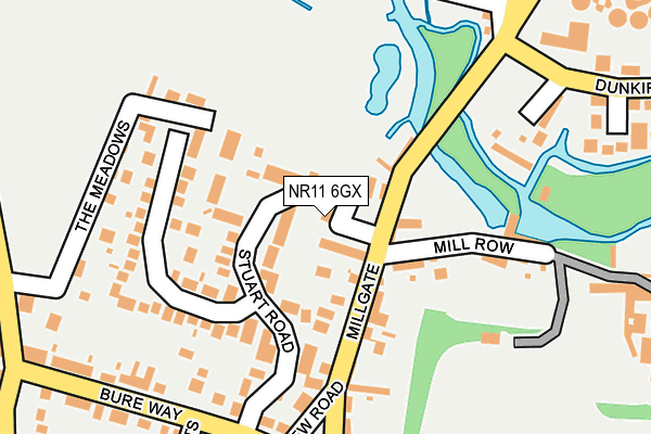 NR11 6GX map - OS OpenMap – Local (Ordnance Survey)