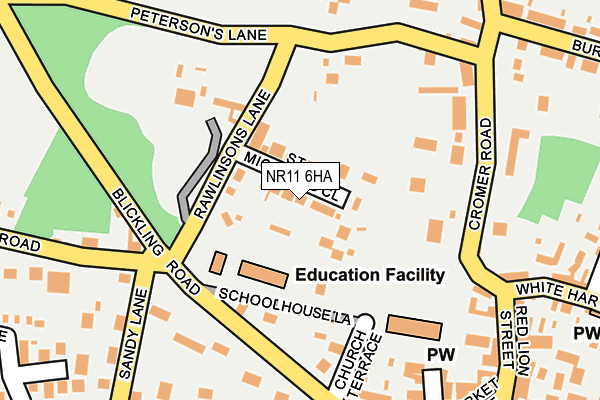 NR11 6HA map - OS OpenMap – Local (Ordnance Survey)