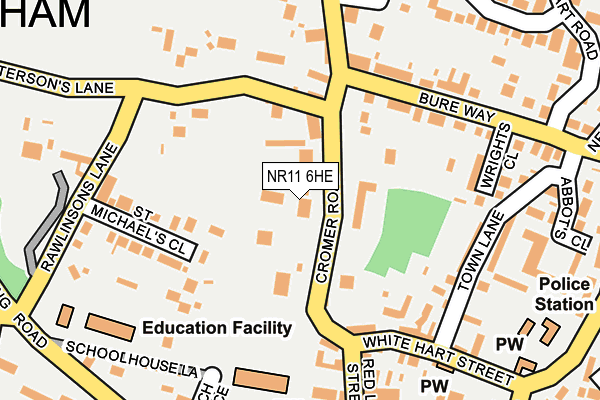 NR11 6HE map - OS OpenMap – Local (Ordnance Survey)