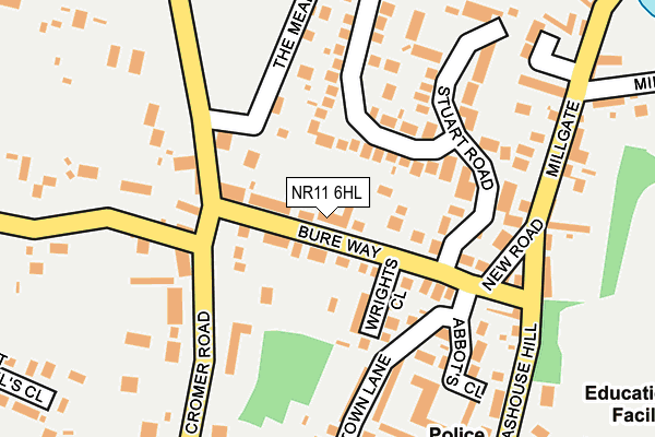 NR11 6HL map - OS OpenMap – Local (Ordnance Survey)