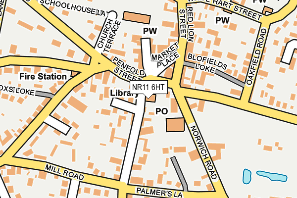 NR11 6HT map - OS OpenMap – Local (Ordnance Survey)