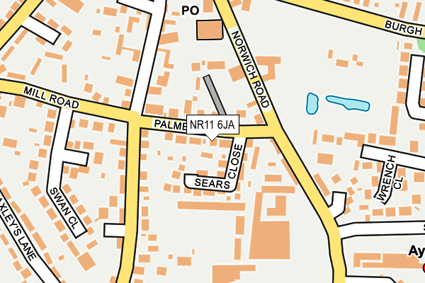 NR11 6JA map - OS OpenMap – Local (Ordnance Survey)