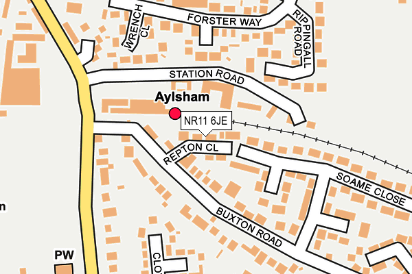 NR11 6JE map - OS OpenMap – Local (Ordnance Survey)