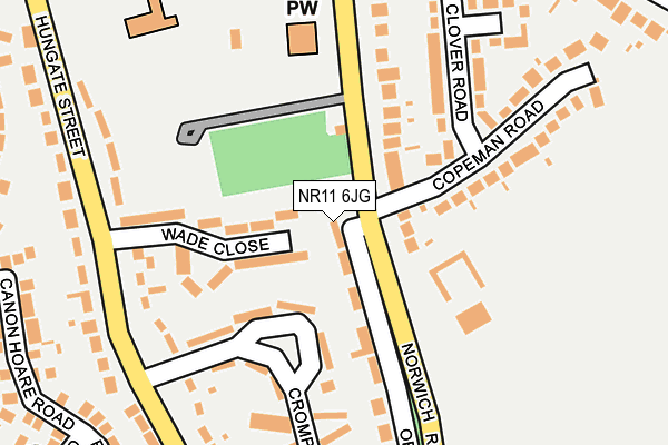 NR11 6JG map - OS OpenMap – Local (Ordnance Survey)
