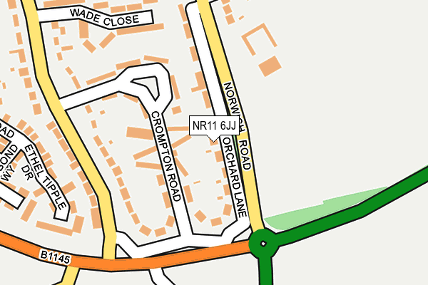 NR11 6JJ map - OS OpenMap – Local (Ordnance Survey)