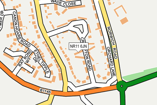 NR11 6JN map - OS OpenMap – Local (Ordnance Survey)