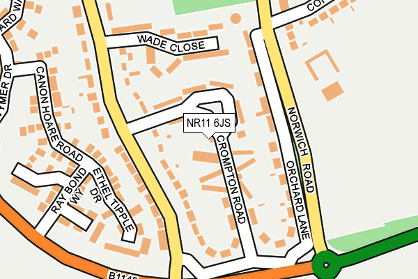 NR11 6JS map - OS OpenMap – Local (Ordnance Survey)