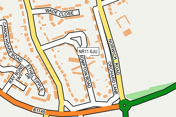 NR11 6JU map - OS OpenMap – Local (Ordnance Survey)