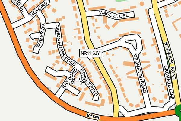 NR11 6JY map - OS OpenMap – Local (Ordnance Survey)