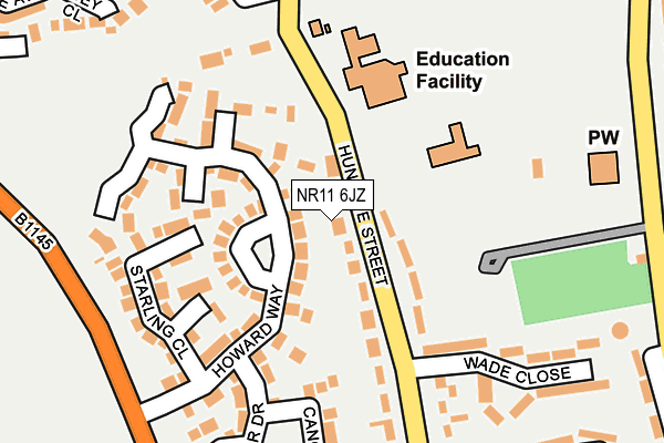 NR11 6JZ map - OS OpenMap – Local (Ordnance Survey)