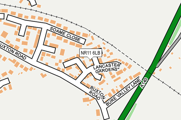 NR11 6LB map - OS OpenMap – Local (Ordnance Survey)